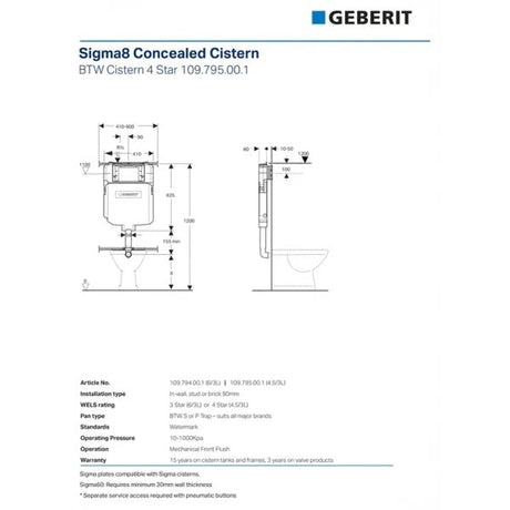 Geberit Sigma 8 In-Wall Toilet Suite – Gloss White with Premium Stainless Steel Button – alternate view