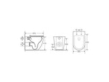 Geberit Sigma 8 In-Wall Toilet Suite – Gloss White with Premium Stainless Steel Button – detail view