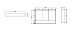 Hera 1200mm Shave Cabinet - 1200x780x150mm