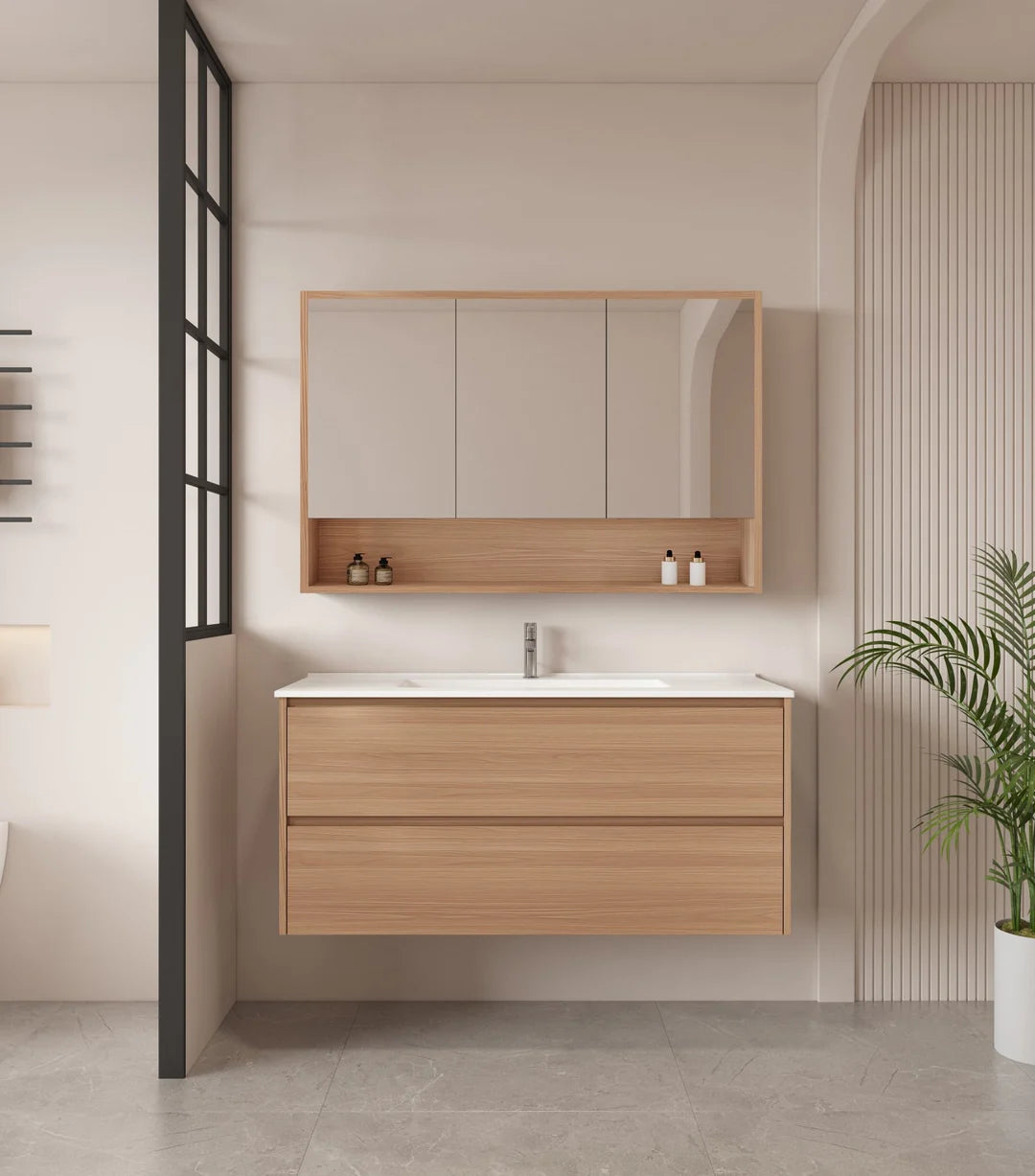 Hera 1200mm Vanity Wall Hung Single Bowl - 1200x450x560mm