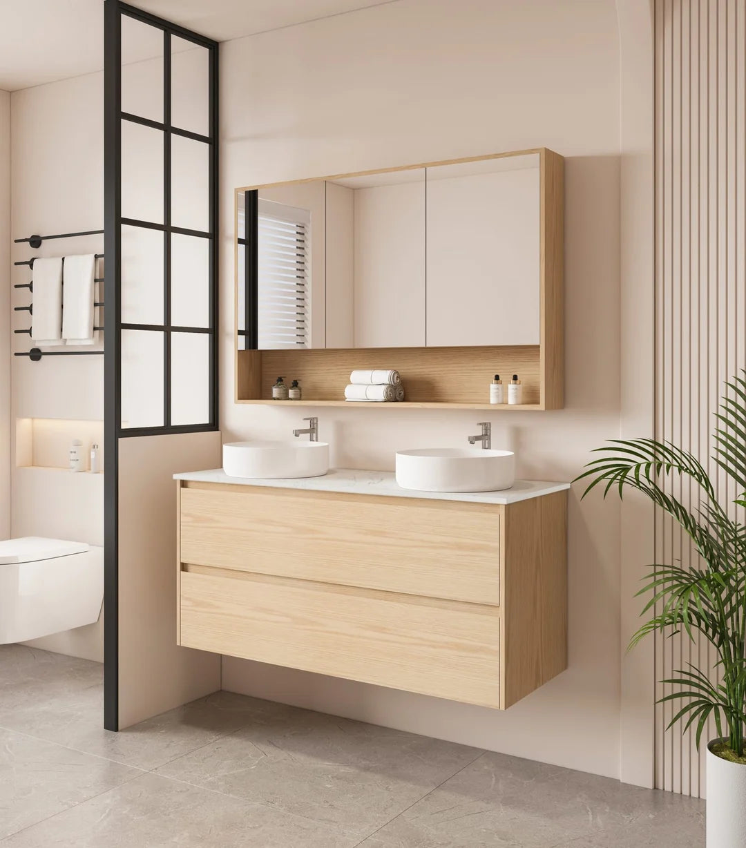 Hera 1200mm Vanity Wall Hung Single Bowl - 1200x450x560mm