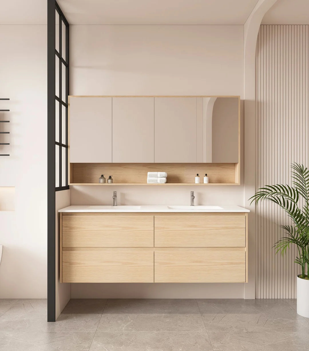 Hera 1500mm Vanity Wall Hung Single Bowl - 1500x450x560mm