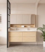 Hera 1500mm Vanity Wall Hung Single Bowl - 1500x450x560mm