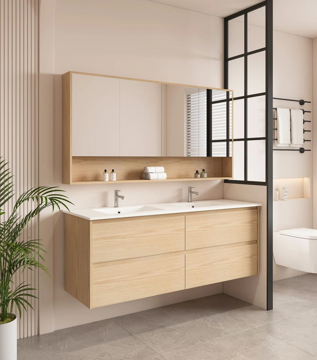 Hera 1500mm Vanity Wall Hung Single Bowl - 1500x450x560mm