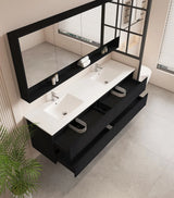 Hera 1800mm Vanity Wall Hung Double Bowl - 1800x450x560mm