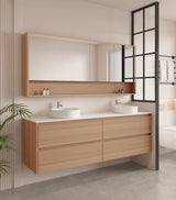 Hera 1800mm Vanity Wall Hung Double Bowl - 1800x450x560mm