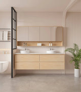 Hera 1800mm Vanity Wall Hung Double Bowl - 1800x450x560mm