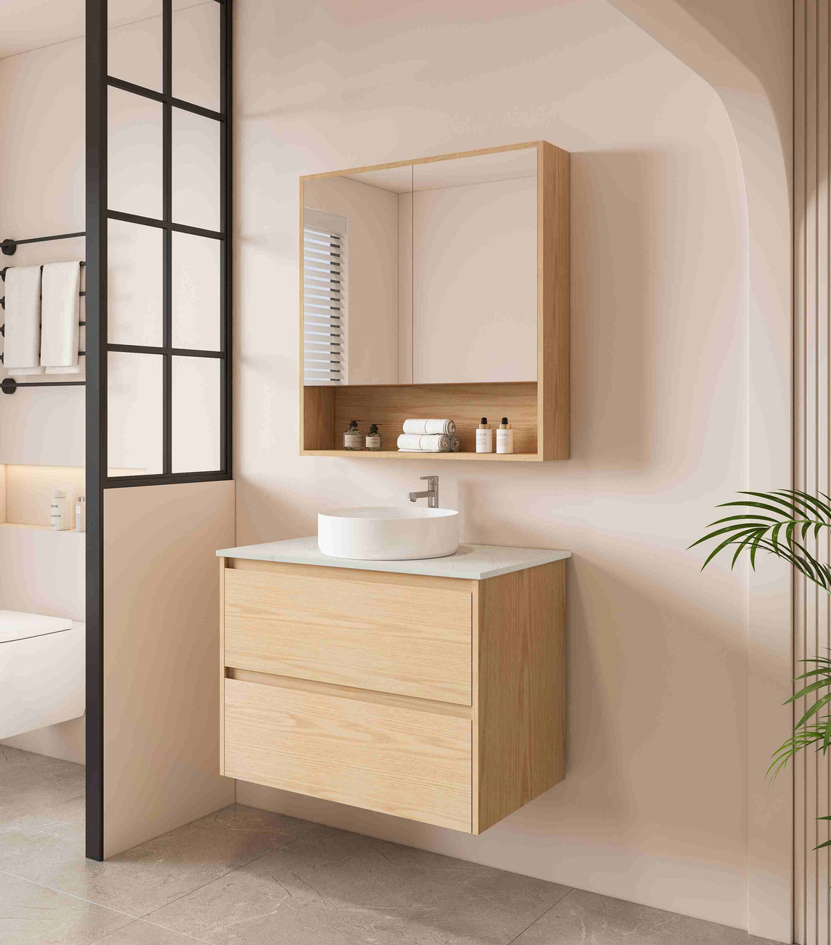 Hera 750mm Vanity Wall Hung - 750x450x560mm