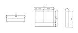 Hera 900mm Shave Cabinet - 900x780x150mm