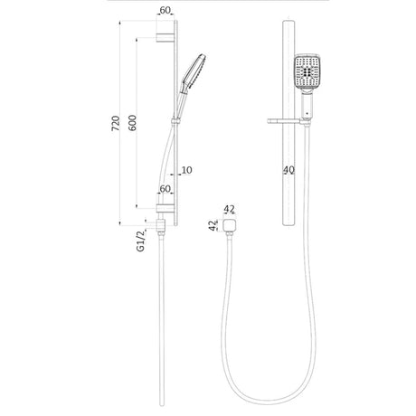 Seto Sliding Shower Rail