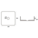Zale Above Counter Grey 360mm – alternate view