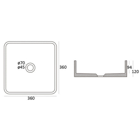 Zale Above Counter Grey 360mm – alternate view