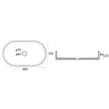 Zale Above Counter Grey 600mm – alternate view