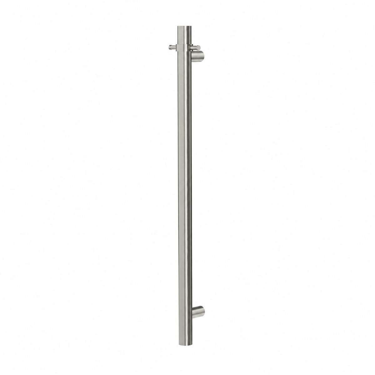 Linsol Allegra 12V Round Bar Vertical Heated Towel Rail with T-Bar