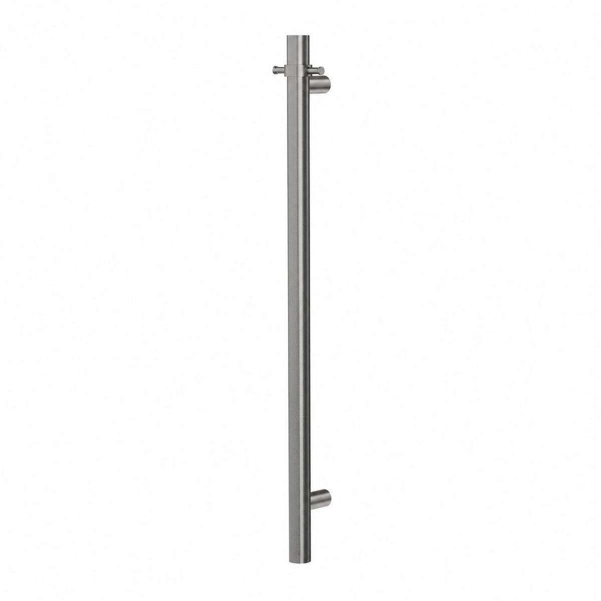 Linsol Allegra 12V Round Bar Vertical Heated Towel Rail with T-Bar