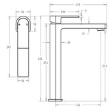 Flores Basin Mixer High Rise – alternate view