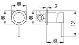 Hali Wall Mixer - 60mm Back Plate