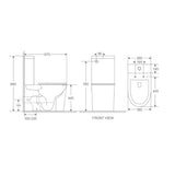 Ivy Rimless Back to Wall Toilet Suite – Matte White – alternate view