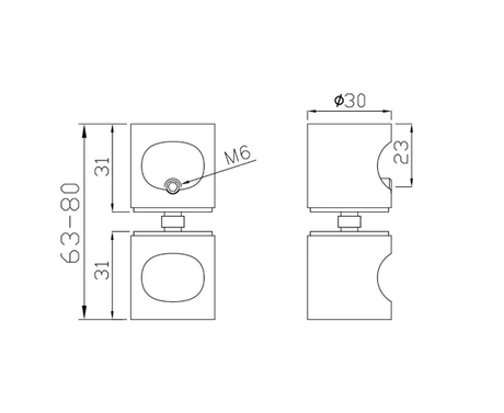 Luxury Antique Brass Shower Door Handle – alternate view