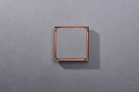 Tile Insert Floor Waste Brushed Copper - 316 Marine Grade Stainless Steel -  120 x 120mm