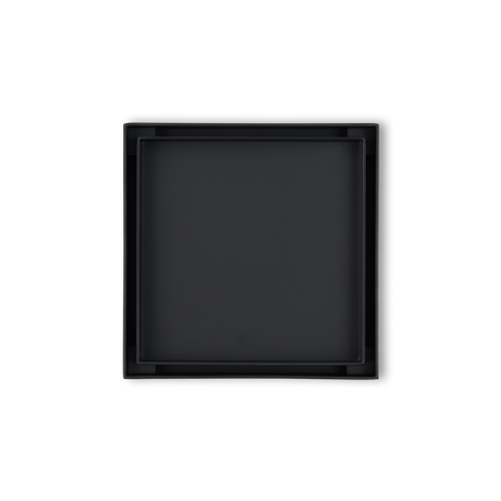 Tile Insert Floor Waste Matt Black - 316 Marine Grade Stainless Steel -  120 x 120mm