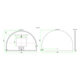 LED1500M - 1500x1000x5mm Copper Free Half Moon Shape LED Mirror – alternate view