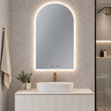 LED Arch Shaped Pencil Edge Mirror Backlit - 900 x 450mm
