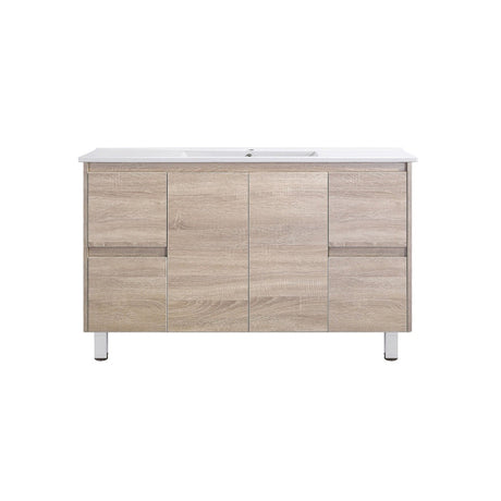 LM1200 - 1200x460x875mm Veneer Cabinet Vanity with Ceramic Basin