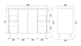 LM1200 - 1200x460x875mm Veneer Cabinet Vanity with Ceramic Basin – alternate view
