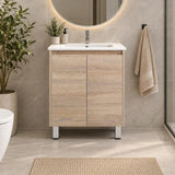 Gina 600mm Light Oak Vanity on Legs - 600x460x880mm