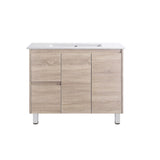 LM900L - 900x460x875mm Veneer Cabinet Vanity with Ceramic Basin