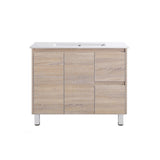 LM900R - 900x460x875mm Veneer Cabinet Vanity with Ceramic Basin