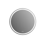 LSC600 - 600x130mm Matte White Polyurethane Round LED Cabinet with Pencil Edge Mirror – alternate view