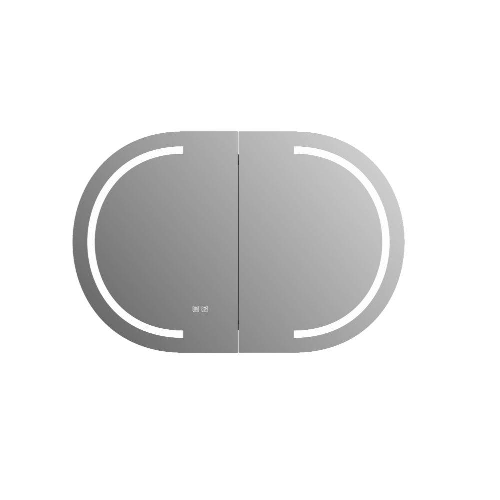 LSP9060 - 900x600x130mm Matte White Polyurethane Peel LED Cabinet with Pencil Edge Mirror – alternate view