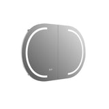 LSP9060 - 900x600x130mm Matte White Polyurethane Peel LED Cabinet with Pencil Edge Mirror