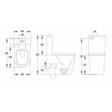 Lawson Back To Wall Toilet Suite – Gloss White – view 4