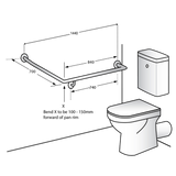 Metlam 30° Flush Mount Side Wall RH Grab Rail, view 5