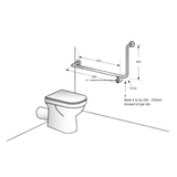 Metlam 90° Flush Mount Side Wall LH Grab Rail, view 4