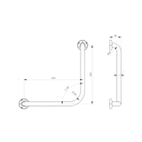 Metlam 90° Ambulant Grab Rail, view 4