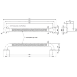 Metlam Straight Grab Rail Peened - 300mm - 750mm