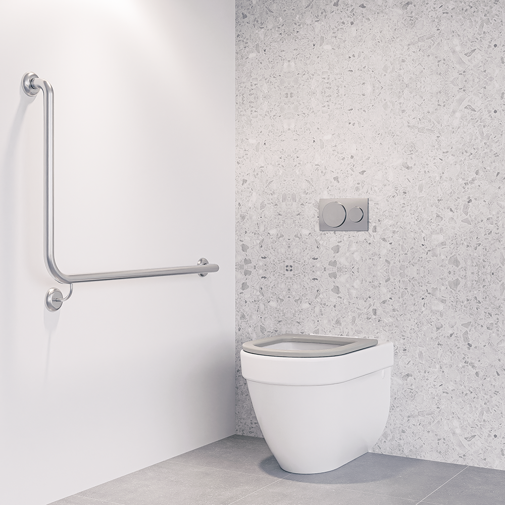 Metlam 90° Flush Mount Side Wall RH Grab Rail, view 5
