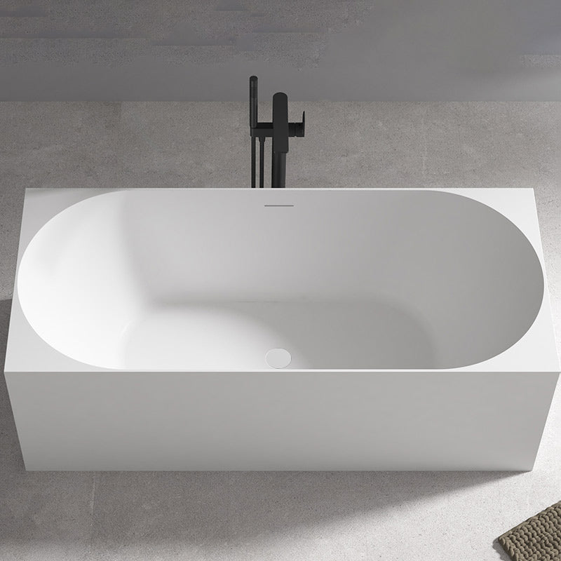 Multi fit Round Back to Wall Corner Gloss White Freestanding Bath - 1700mm