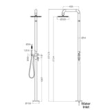 Nero Zen SS316L Outdoor Freestanding Shower Column Brushed Gold