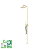 Nero Zen SS316L Outdoor Freestanding Shower Column Brushed Gold