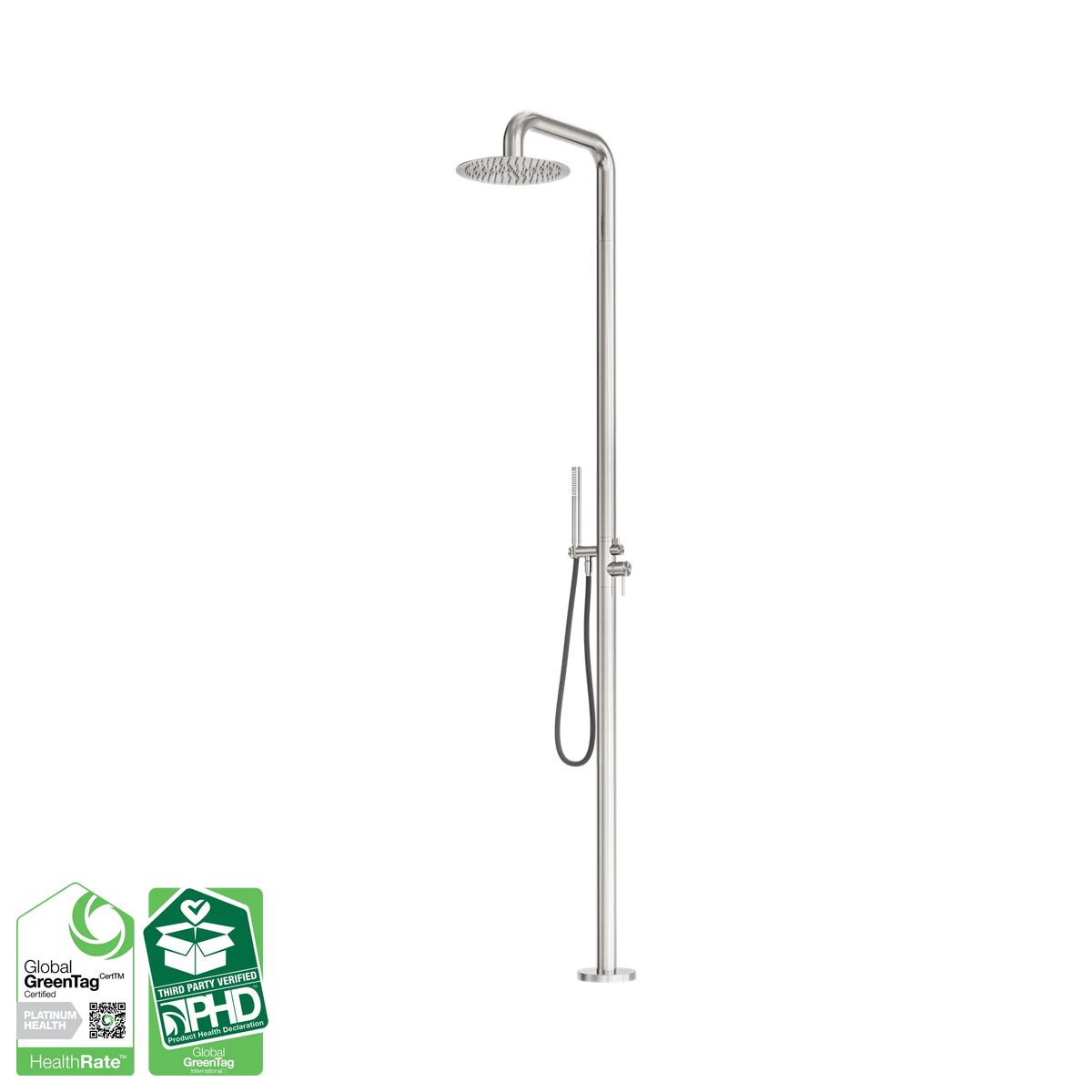 Nero Zen SS316L Outdoor Freestanding Shower Column Brushed Gold