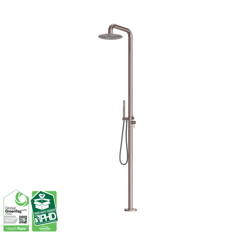 Nero Zen SS316L Outdoor Freestanding Shower Column Brushed Gold