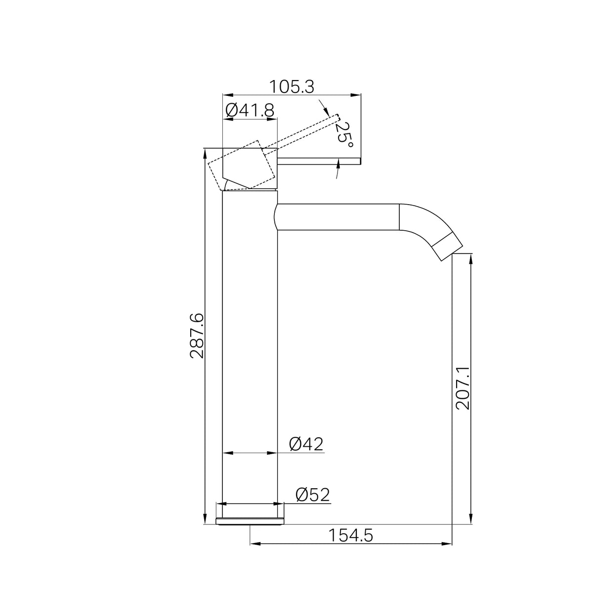 Nero Mecca Tall Basin Mixer
