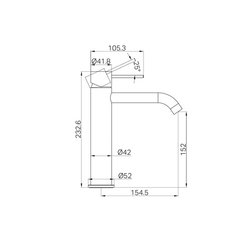 Nero Mecca Mid Tall Basin Mixer