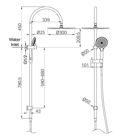 Nero Mecca Twin Shower With Air Shower II