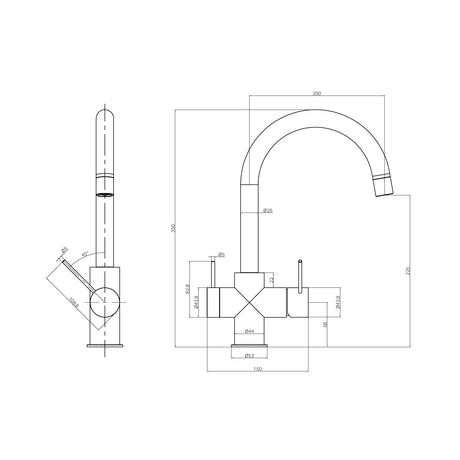 Nero Mecca 3 Way Filtered Tap